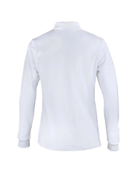 Polera piqué para Mujer 80% algodón Manga Larga Blanco