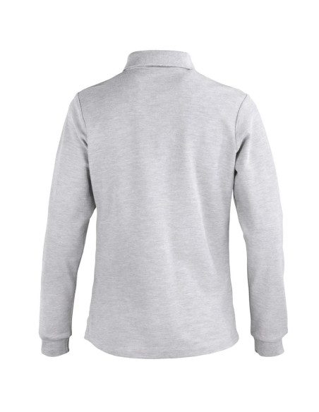 Polera piqué para Mujer 80% algodón Manga Larga Gris