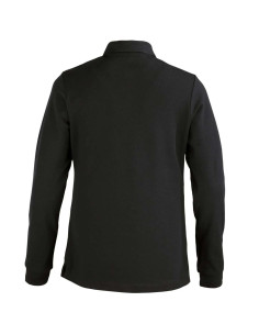 Polera piqué para Mujer 80% algodón Manga Larga Negro