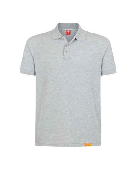 Polera piqué para hombres 60% algodón Manga Corta Gris