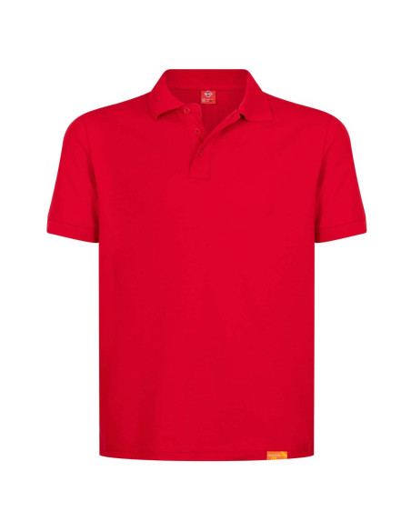 Polera piqué para hombres 60% algodón Manga Corta Rojo