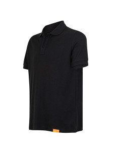 Polera piqué para hombres 60% algodón Manga Corta Negro 2