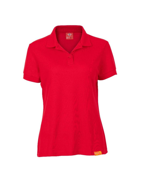 Polera piqué para Mujer 60% algodón Manga Corta Rojo