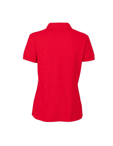 Polera piqué para Mujer 60% algodón Manga Corta Rojo