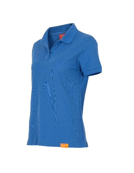 Polera piqué para Mujer 60% algodón Manga Corta Azulino