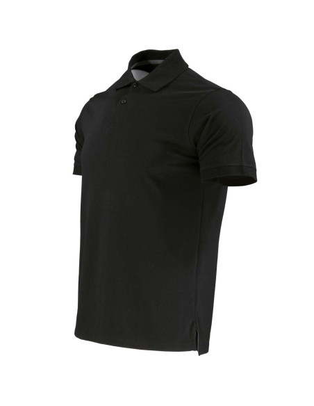 Polera piqué Back in Time para Hombre 60% Algodón Manga Corta Negro