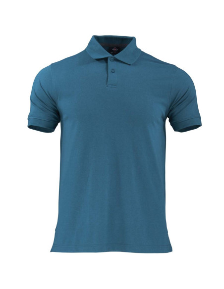Polera piqué Back in Time para Hombre 60% Algodón Manga Corta Azul Piedra