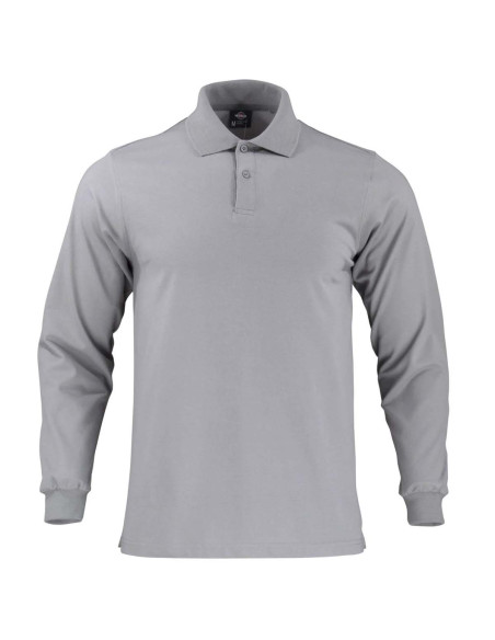 Polera piqué Back in Time para Hombre 60% Algodón Manga Larga Gris