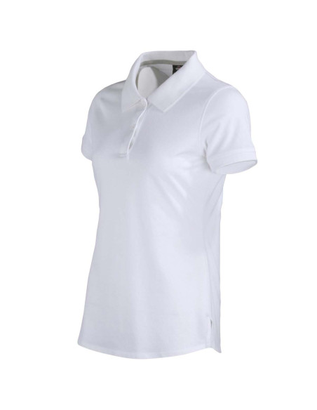 Polera piqué Back in Time para Mujer 60% Algodón Manga Corta Blanco