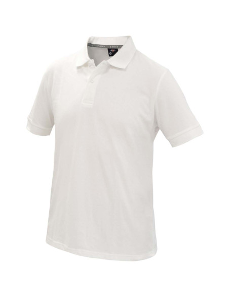 Polera Spandex piqué para Hombres Manga Corta Blanco
