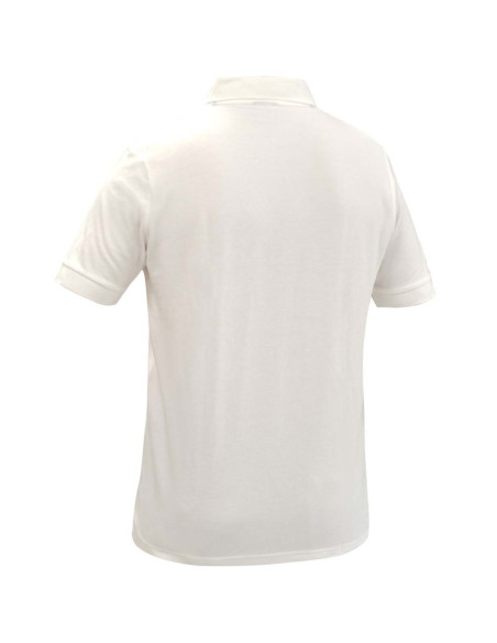 Polera Spandex piqué para Hombres Manga Corta Blanco