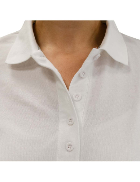Polera Spandex piqué para Mujer Manga Corta Blanco