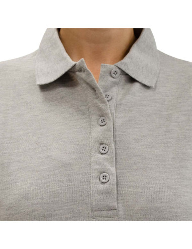 Polera Spandex piqué para Mujer Manga Corta Gris