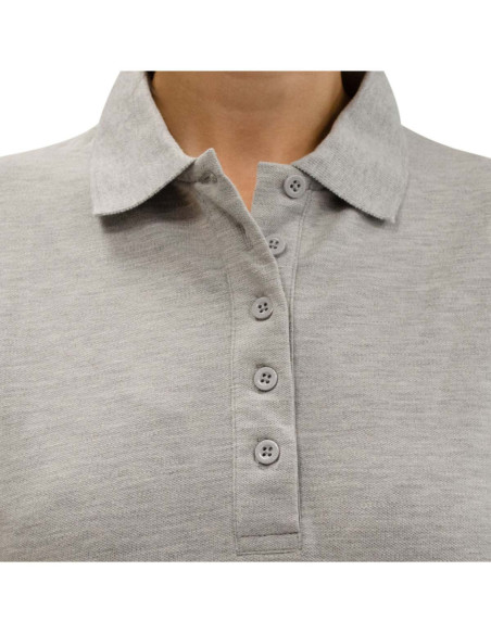 Polera Spandex piqué para Mujer Manga Corta Gris