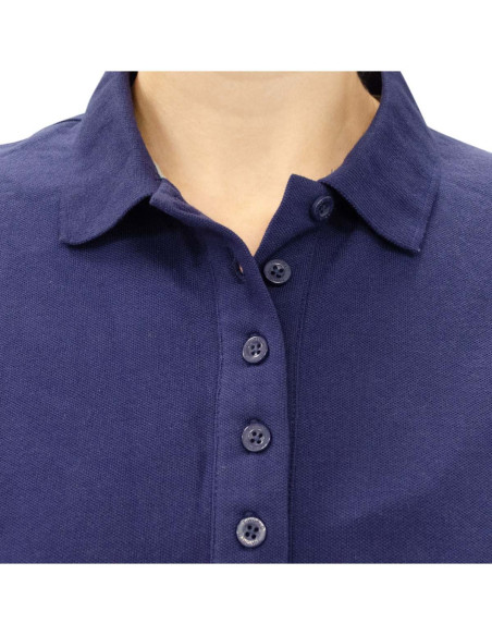 Polera Spandex piqué para Mujer Manga Corta Azul