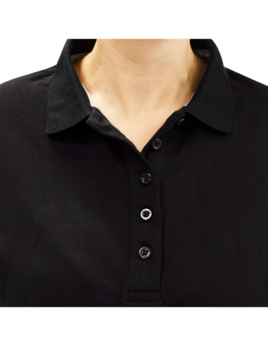 Polera Spandex piqué para Mujer Manga Corta Negro