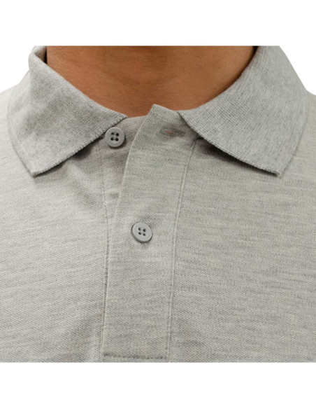 Polera Spandex piqué para Hombres Manga Larga Gris