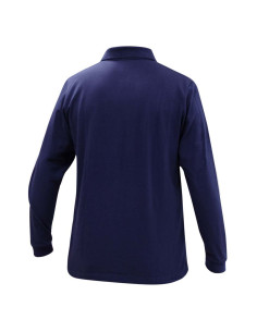 Polera Spandex piqué para Hombres Manga Larga Azul 2