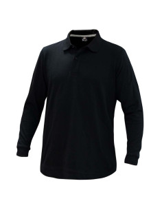 Polera Spandex piqué para Hombres Manga Larga Negro