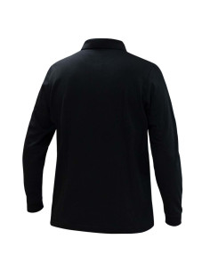 Polera Spandex piqué para Hombres Manga Larga Negro 2