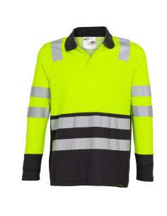 Polera Alta Visibilidad Bi Color cuello piqué para...