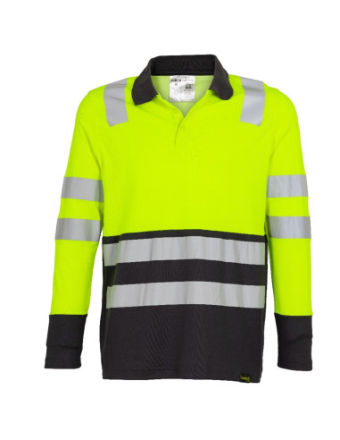 Polera Alta Visibilidad Bi Color cuello piqué...