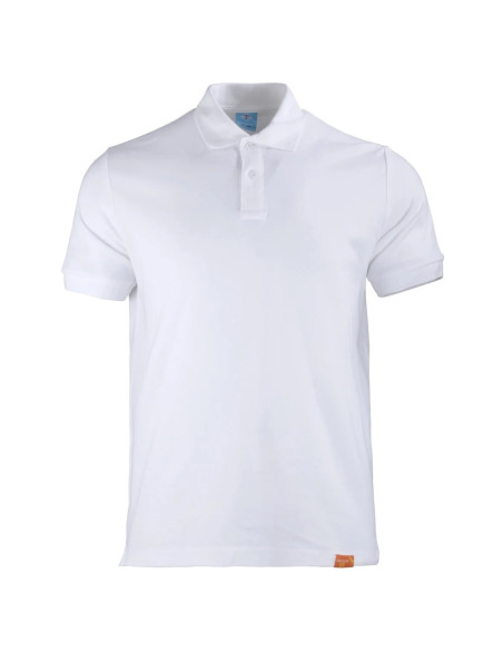 Polera piqué para hombres 80% algodón Manga Corta Blanco