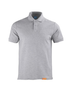 Polera piqué para hombres 80% algodón Manga Corta Gris