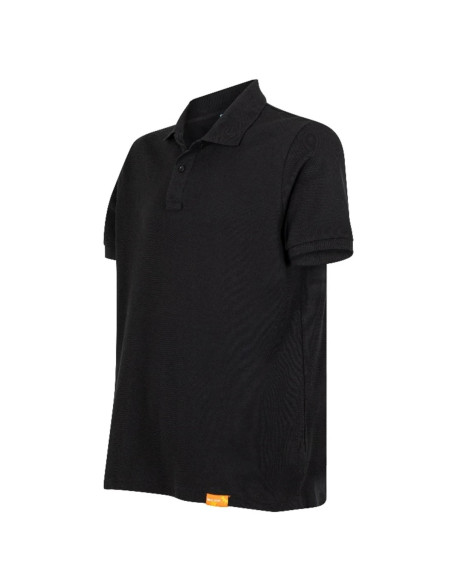 Polera piqué para hombres 80% algodón Manga Corta Negro