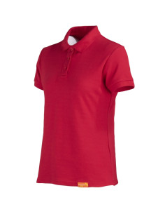 Polera piqué para Mujer 80% algodón Manga Corta Rojo