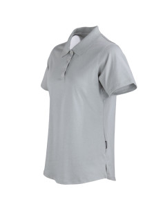 Polera Dry Fresh para Mujer cuello piqué Manga Corta Gris