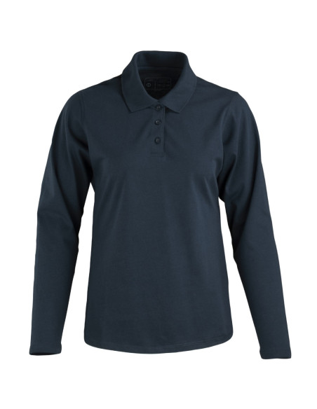 Polera Dry Fresh para Mujer cuello piqué Manga Larga Azul