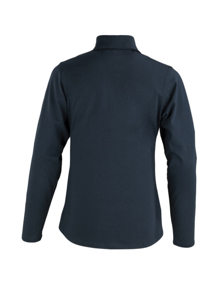 Polera Dry Fresh para Mujer cuello piqué Manga Larga Azul