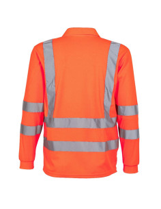 Polera Dry Fit Hombre Manga Larga Naranjo 2