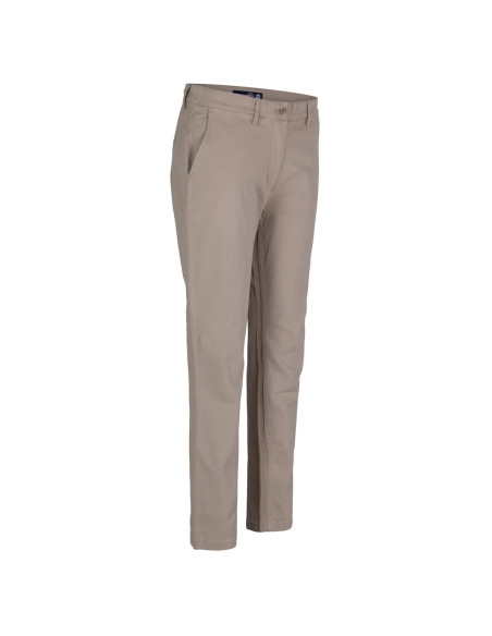 Pantalon Mujer Gabardina Sin pinza 2% Spandex Beige
