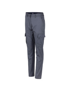 Pantalon Cargo 2% Spandex Gabardina Mujer sin pinzas Gris... 2