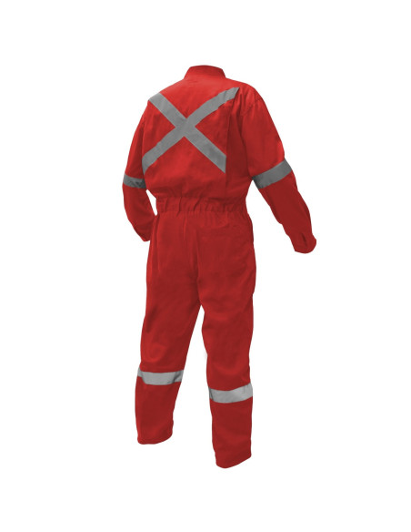Overol Gabardina Practical Line Hombre M/Larga Rojo