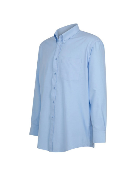 Camisa Oxford de Hombre con bolsillo Celeste Claro