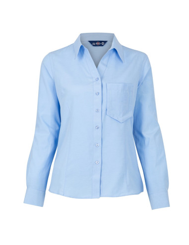 Camisa Oxford de Mujer Celeste Claro