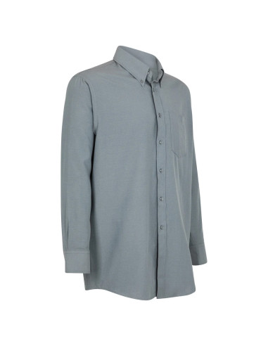 Camisa Oxford de Hombre con bolsillo Gris