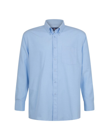Camisa Oxford de Hombre con bolsillo Celeste Claro