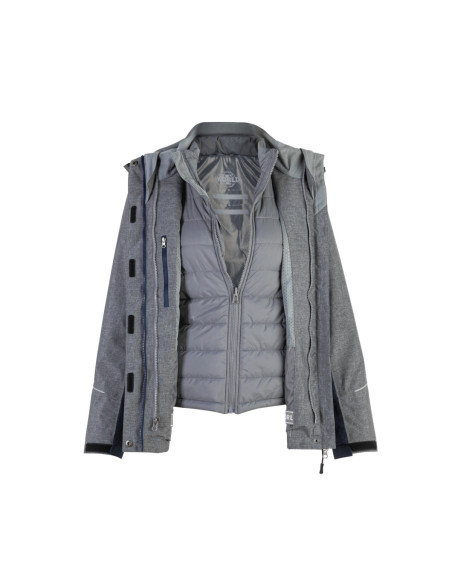Parka 3 en 1 Desmontable Secuoya Mujer Gris