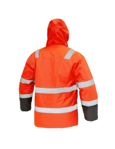 Parka Termica Alta Visibilidad Hombre Naranjo / Gris Oscuro 2