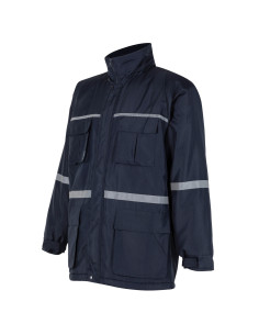 Parka Termica Cintas Reflectivas Hombre Azul 2