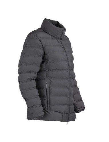 Parka Acolchada Mujer Gris Oscuro