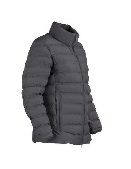 Parka Acolchada Mujer Gris Oscuro
