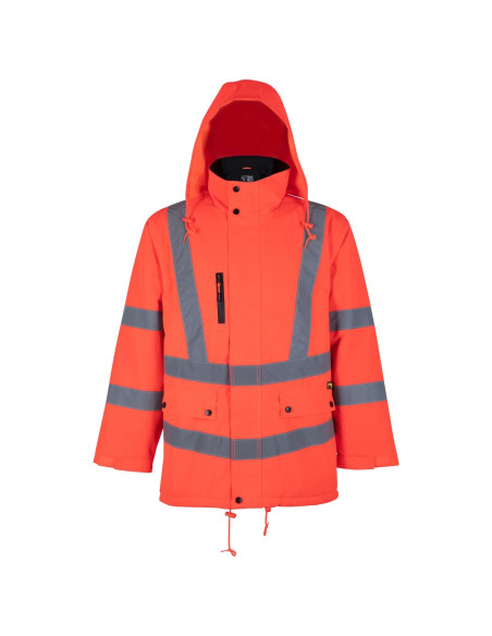 Parka Termica Alta Visibilidad Clase 3 Hombre Rojo Minero