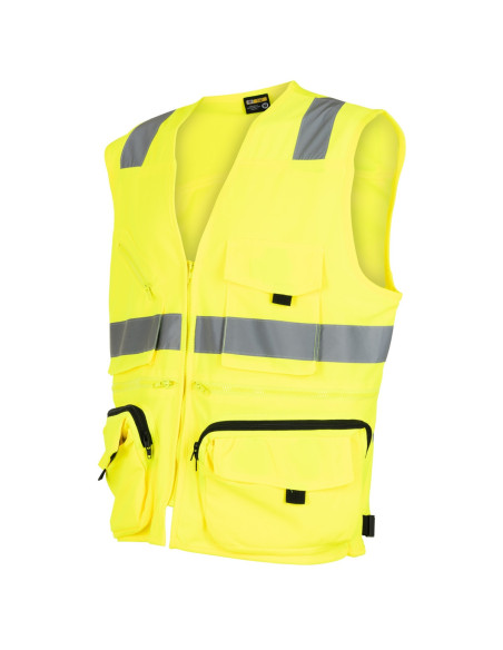 Chaleco Geologo Vial tela Tricto unisex s/manga Amarillo