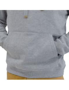 Poleron Hoodie Canguro Unisex Gris 2