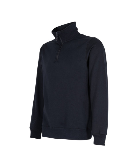 Poleron Medio Cierre Unisex Negro